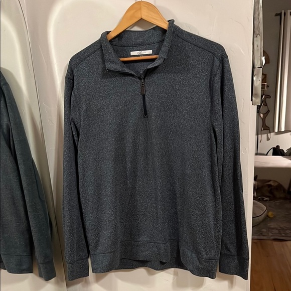 Greg Norman Collection Navy Zip-Up Sweater - Picture 1 of 5